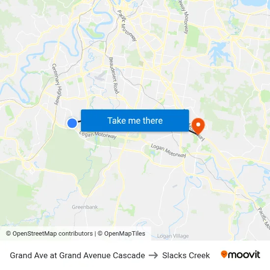 Grand Ave at Grand Avenue Cascade to Slacks Creek map
