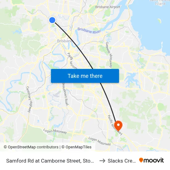 Samford Rd at Camborne Street, Stop 28 to Slacks Creek map