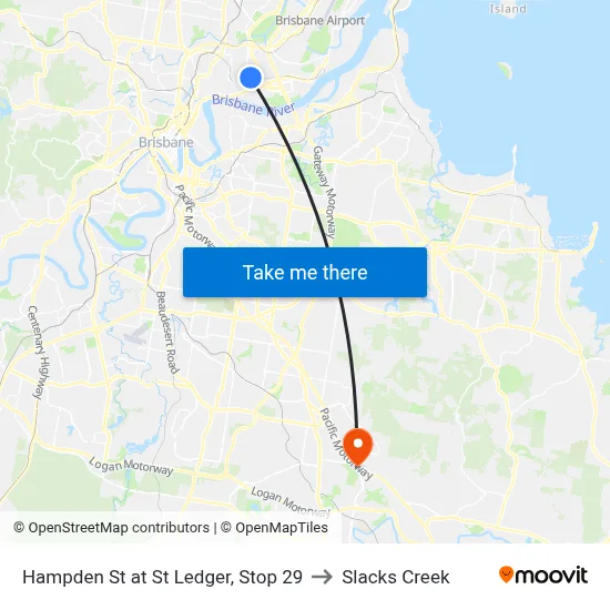 Hampden St at St Ledger, Stop 29 to Slacks Creek map