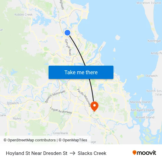 Hoyland St Near Dresden St to Slacks Creek map