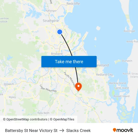 Battersby St Near Victory St to Slacks Creek map