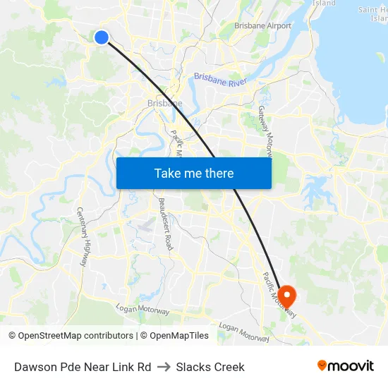 Dawson Pde Near Link Rd to Slacks Creek map