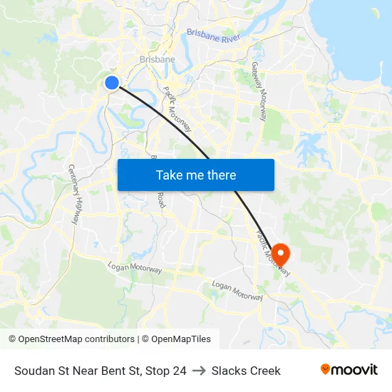 Soudan St Near Bent St, Stop 24 to Slacks Creek map