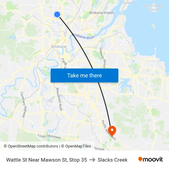 Wattle St Near Mawson St, Stop 35 to Slacks Creek map