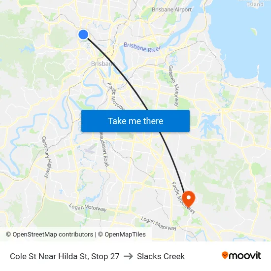 Cole St Near Hilda St, Stop 27 to Slacks Creek map