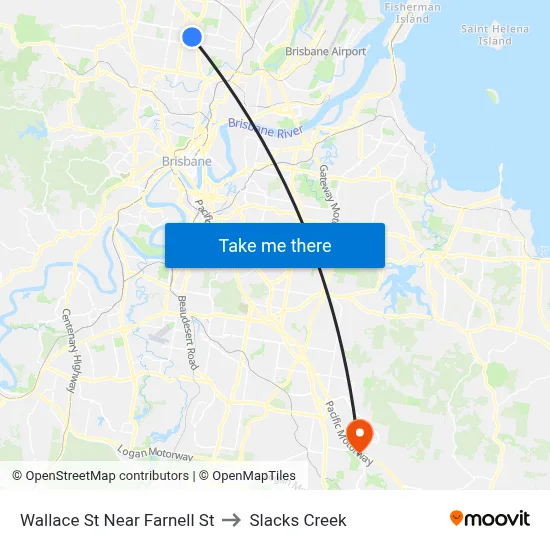 Wallace St Near Farnell St to Slacks Creek map