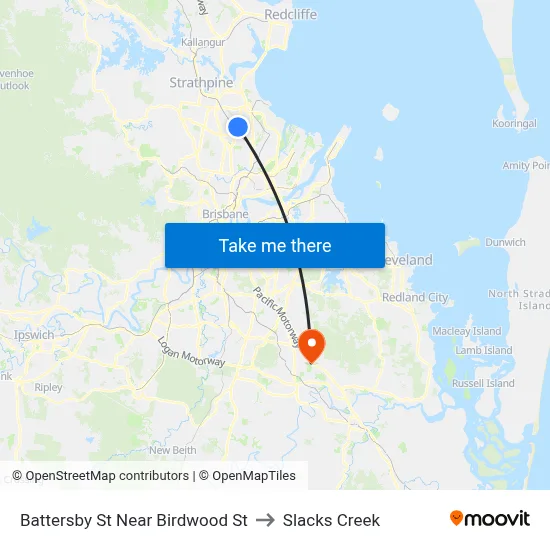 Battersby St Near Birdwood St to Slacks Creek map