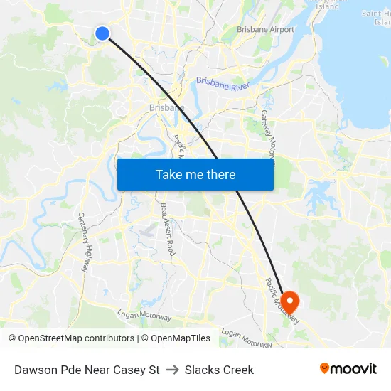Dawson Pde Near Casey St to Slacks Creek map