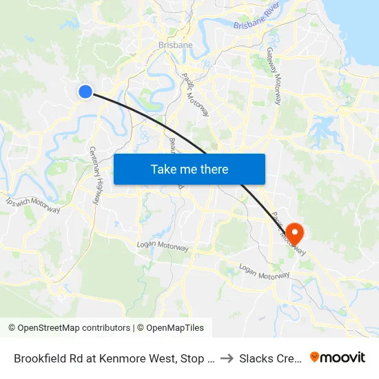 Brookfield Rd at Kenmore West, Stop 37 to Slacks Creek map