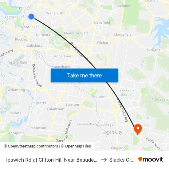 Ipswich Rd at Clifton Hill Near Beaudesert Rd to Slacks Creek map