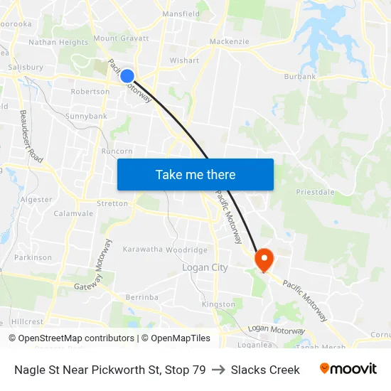Nagle St Near Pickworth St, Stop 79 to Slacks Creek map
