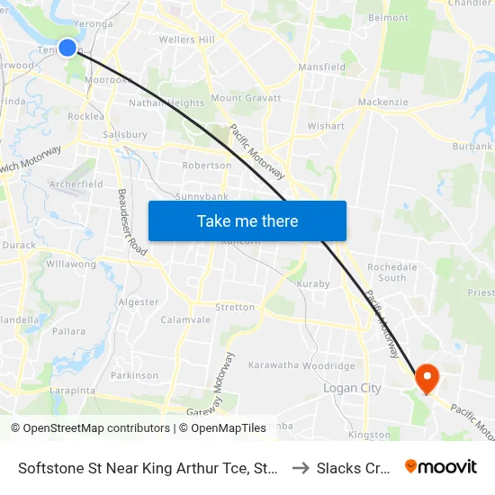 Softstone St Near King Arthur Tce, Stop 38 to Slacks Creek map