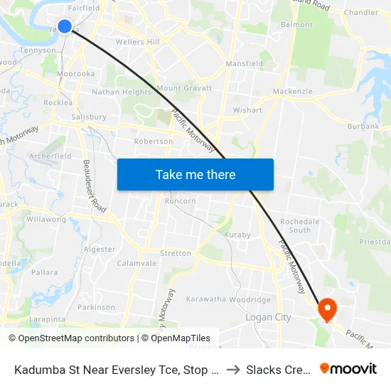 Kadumba St Near Eversley Tce, Stop 23 to Slacks Creek map
