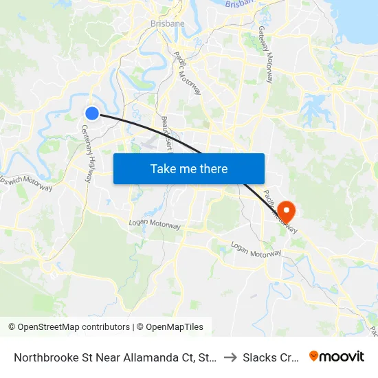 Northbrooke St Near Allamanda Ct, Stop 59 to Slacks Creek map