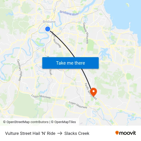 Vulture Street Hail 'N' Ride to Slacks Creek map