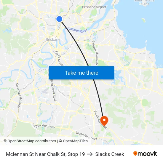Mclennan St Near Chalk St, Stop 19 to Slacks Creek map