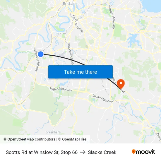 Scotts Rd at Winslow St, Stop 66 to Slacks Creek map