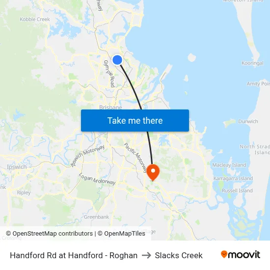 Handford Rd at Handford - Roghan to Slacks Creek map