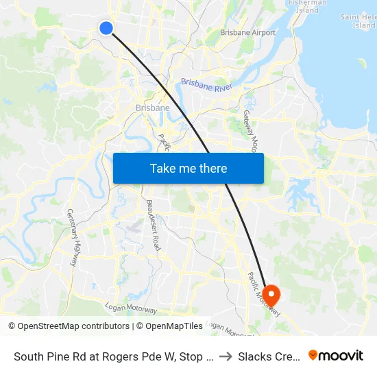 South Pine Rd at Rogers Pde W, Stop 44 to Slacks Creek map