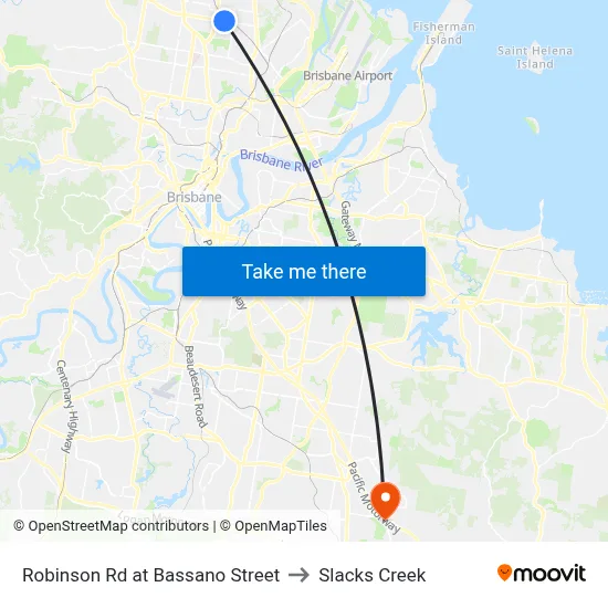 Robinson Rd at Bassano Street to Slacks Creek map