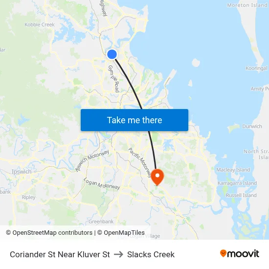 Coriander St Near Kluver St to Slacks Creek map