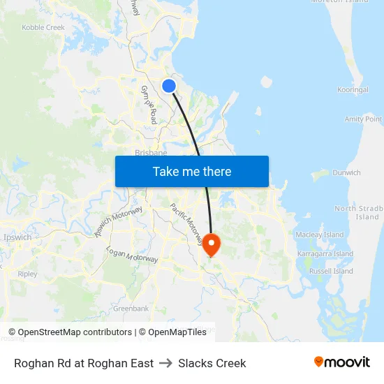 Roghan Rd at Roghan East to Slacks Creek map