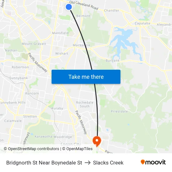 Bridgnorth St Near Boynedale St to Slacks Creek map