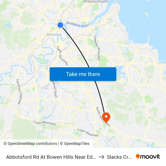 Abbotsford Rd At Bowen Hills Near Edgar St to Slacks Creek map