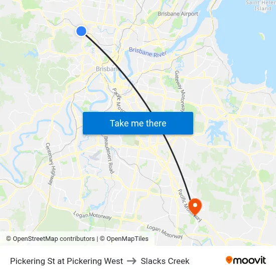 Pickering St at Pickering West to Slacks Creek map