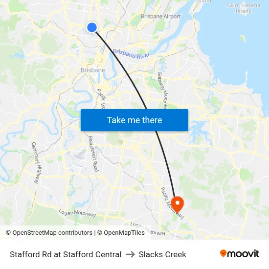 Stafford Rd at Stafford Central to Slacks Creek map