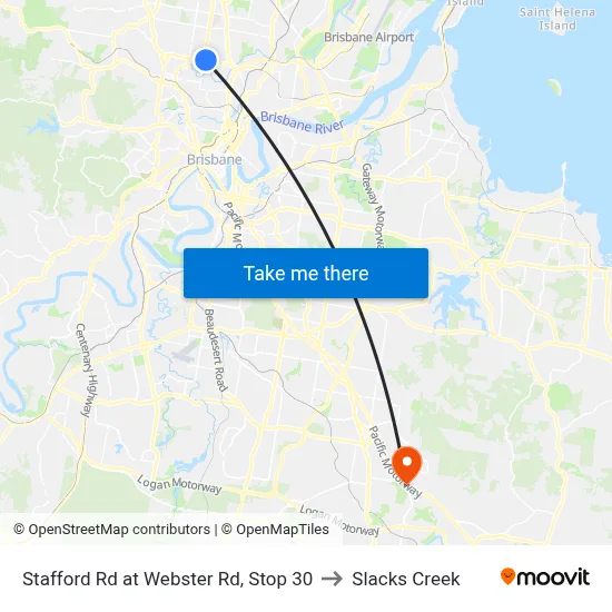 Stafford Rd at Webster Rd, Stop 30 to Slacks Creek map