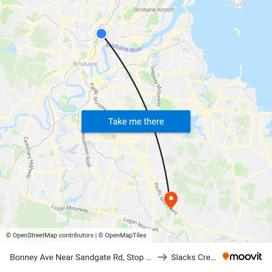 Bonney Ave Near Sandgate Rd, Stop 21 to Slacks Creek map
