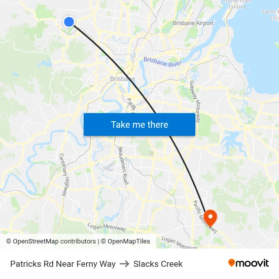 Patricks Rd Near Ferny Way to Slacks Creek map