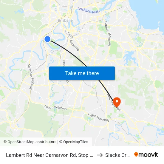 Lambert Rd Near Carnarvon Rd, Stop 36/27 to Slacks Creek map