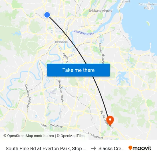 South Pine Rd at Everton Park, Stop 37 to Slacks Creek map