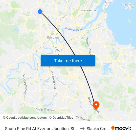 South Pine Rd At Everton Junction, Stop 7 to Slacks Creek map