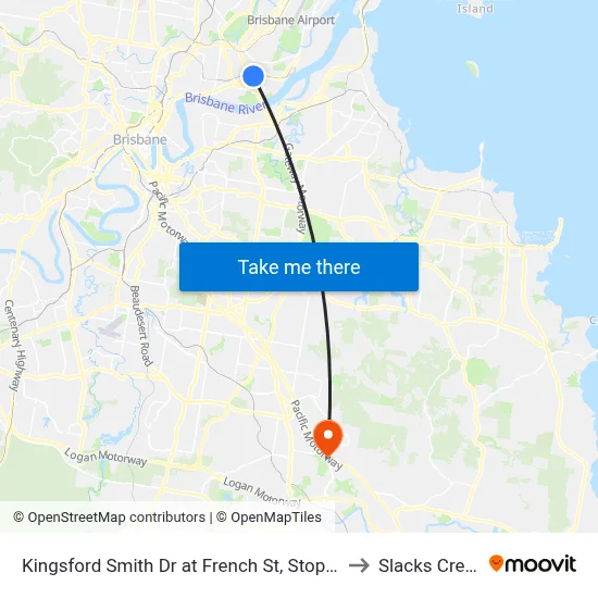 Kingsford Smith Dr at French St, Stop 40 to Slacks Creek map