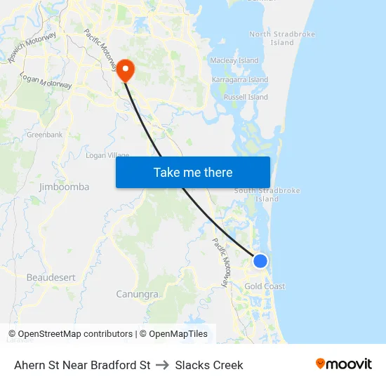 Ahern St Near Bradford St to Slacks Creek map
