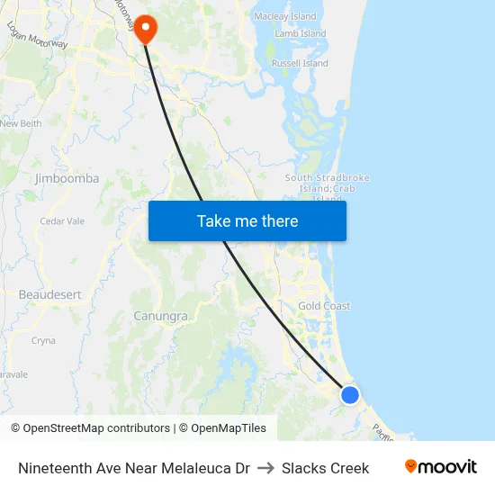 Nineteenth Ave Near Melaleuca Dr to Slacks Creek map
