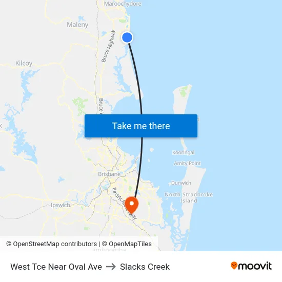 West Tce Near Oval Ave to Slacks Creek map