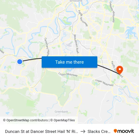 Duncan St at Dancer Street Hail 'N' Ride to Slacks Creek map