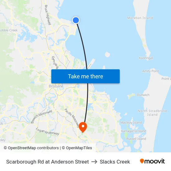 Scarborough Rd at Anderson Street to Slacks Creek map