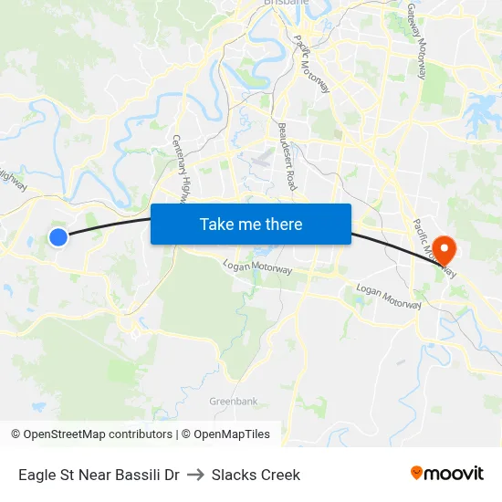 Eagle St Near Bassili Dr to Slacks Creek map