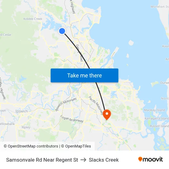 Samsonvale Rd Near Regent St to Slacks Creek map