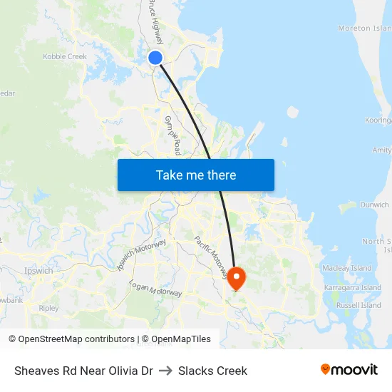 Sheaves Rd Near Olivia Dr to Slacks Creek map