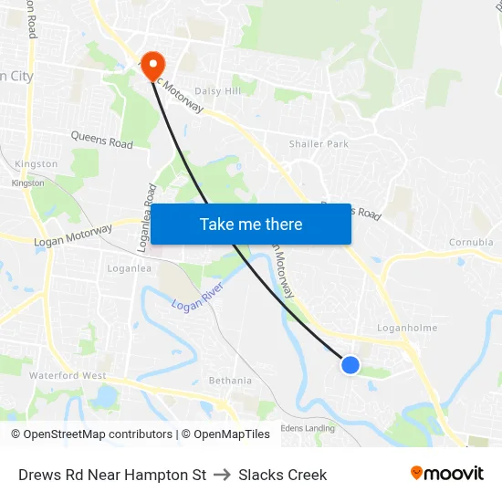 Drews Rd Near Hampton St to Slacks Creek map