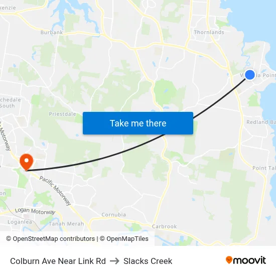 Colburn Ave Near Link Rd to Slacks Creek map