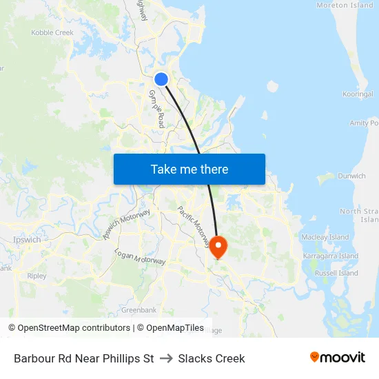 Barbour Rd Near Phillips St to Slacks Creek map