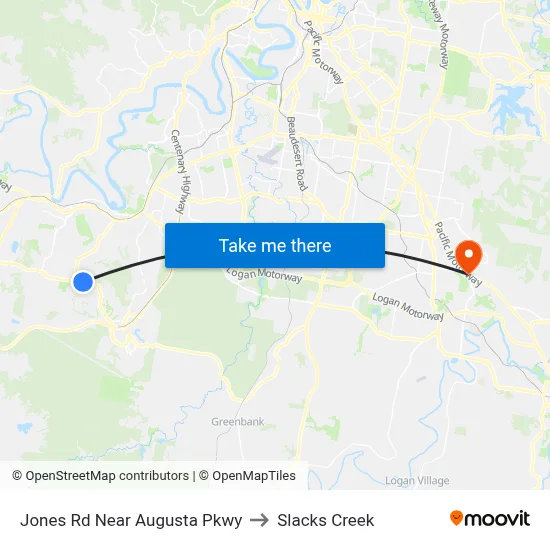 Jones Rd Near Augusta Pkwy to Slacks Creek map