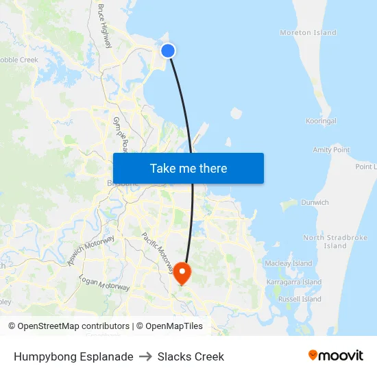 Humpybong Esplanade to Slacks Creek map